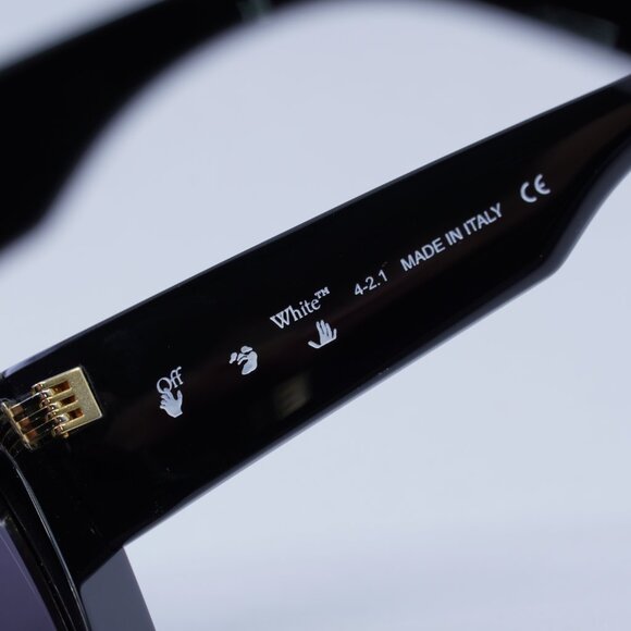 Off-White OERI027 ACCRA 1007 Sunglasses - Black Frame, Grey Lenses main image 5